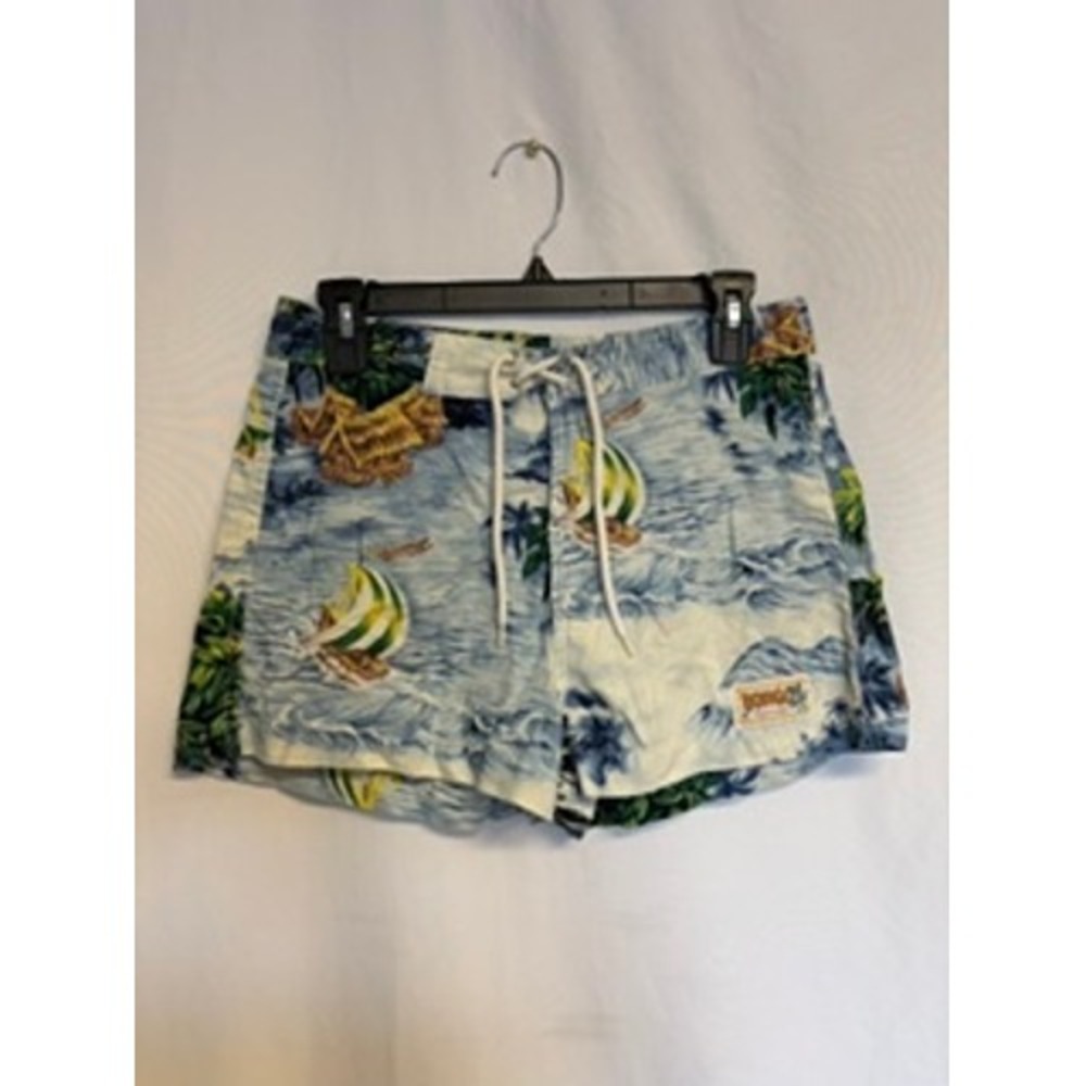 Vintage Bongo Gene Montesano Sailboat Board Shorts Hawaiian Size 9 Y2K 90s Surf